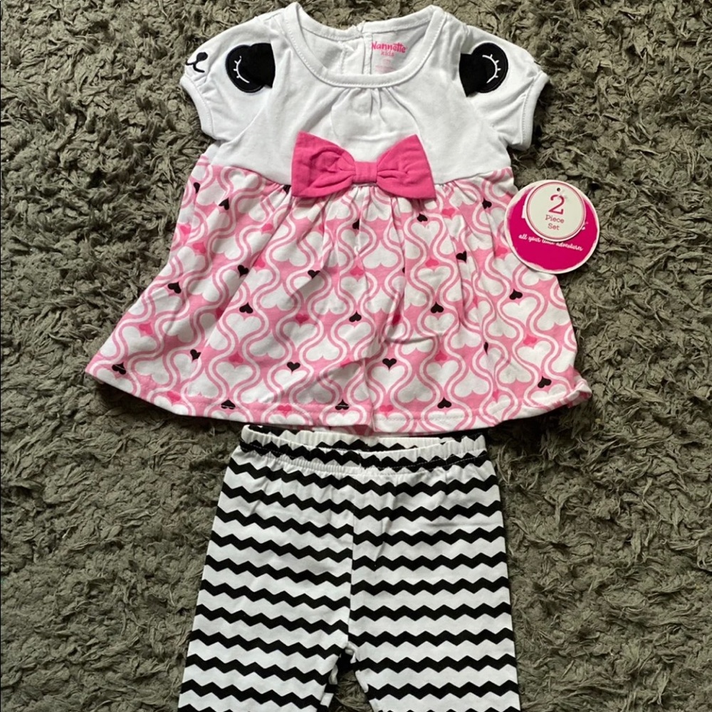 Nanette baby girl 2 piece outfit NWT